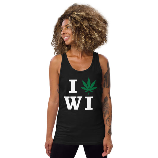 I Leaf WI Wisconsin USA Unisex Tank Top