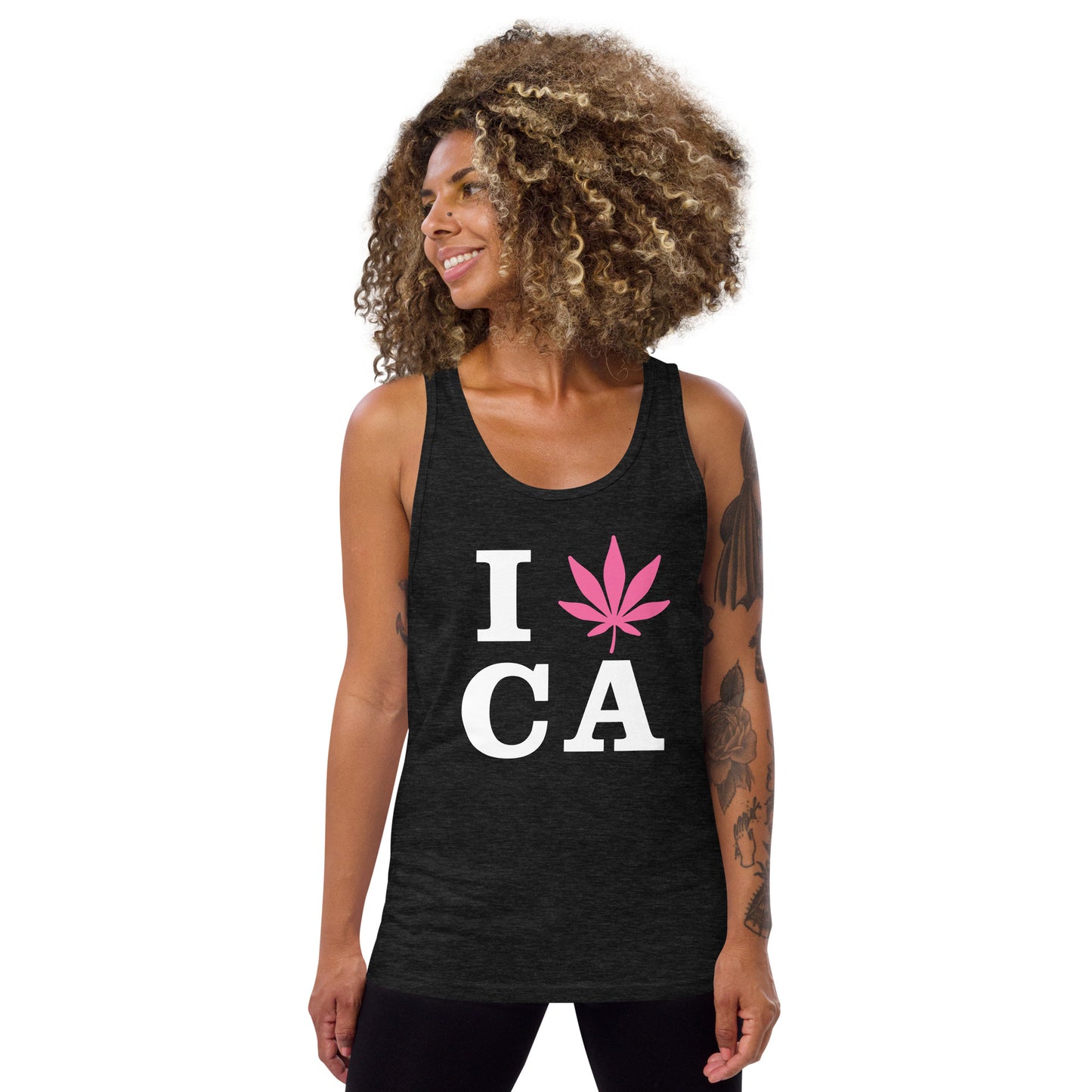 I Leaf CA California USA Unisex Tank Top