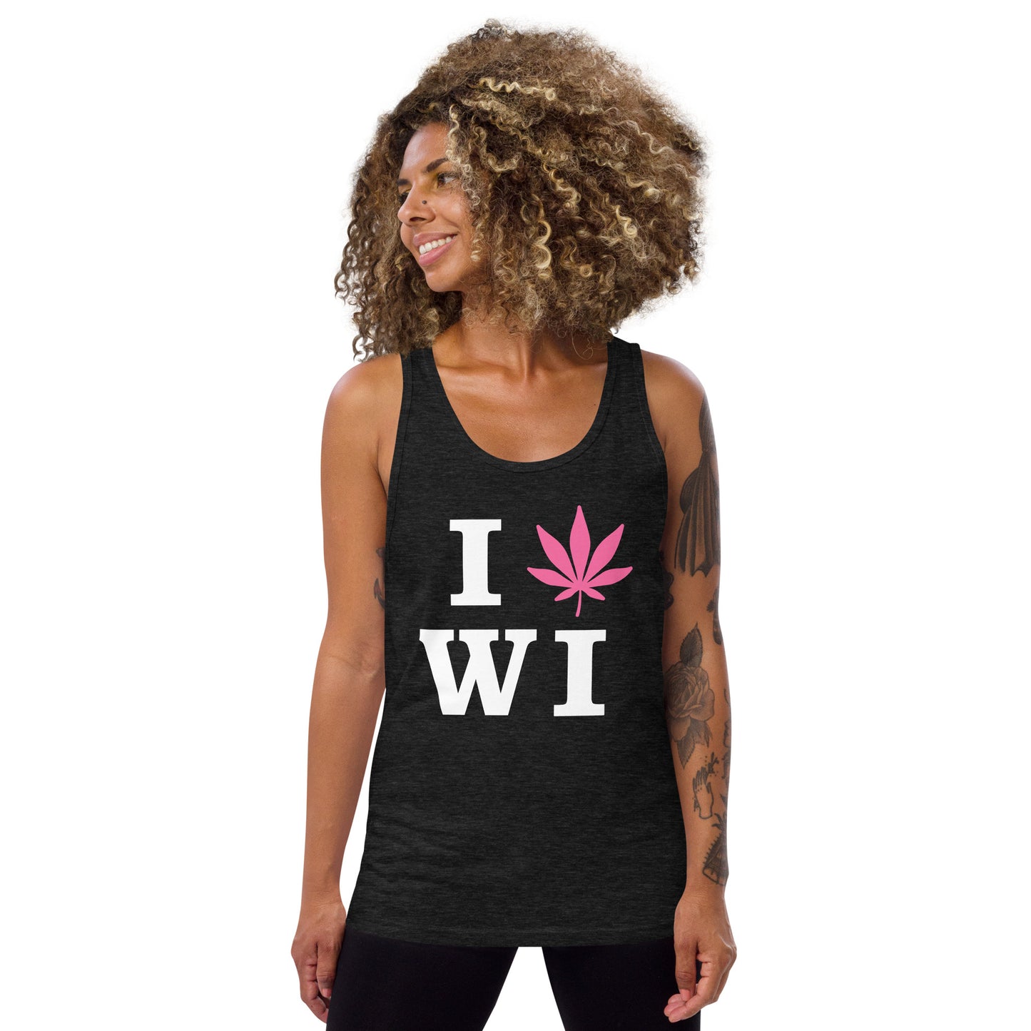 I Leaf WI Wisconsin USA Unisex Tank Top
