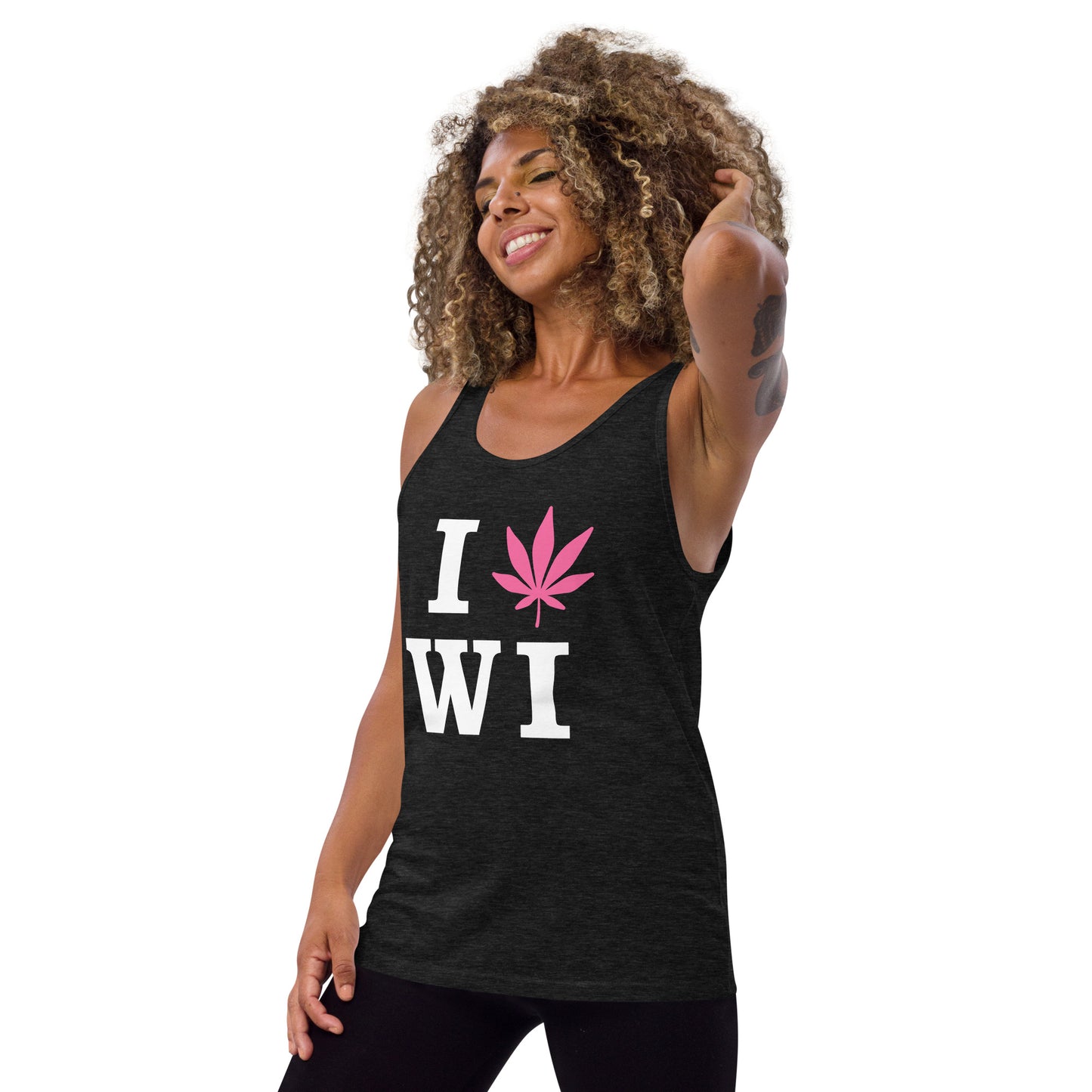 I Leaf WI Wisconsin USA Unisex Tank Top