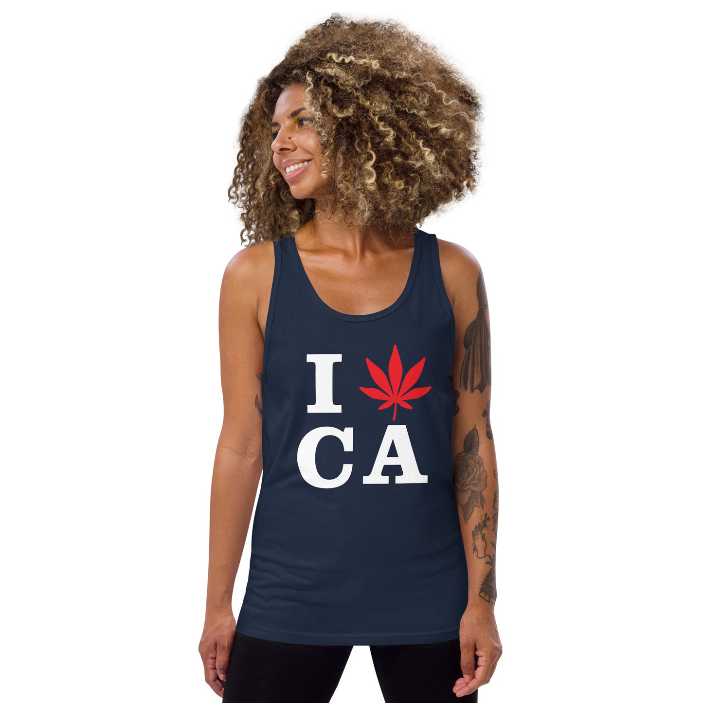 I Leaf CA California USA Unisex Tank Top