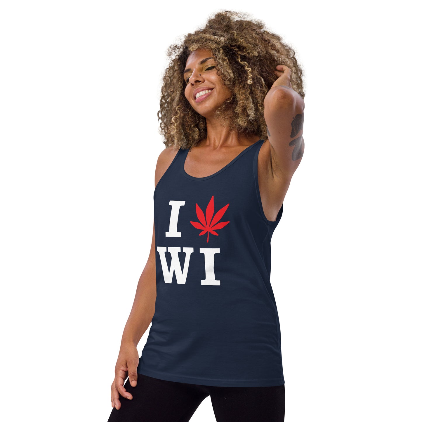 I Leaf WI Wisconsin USA Unisex Tank Top