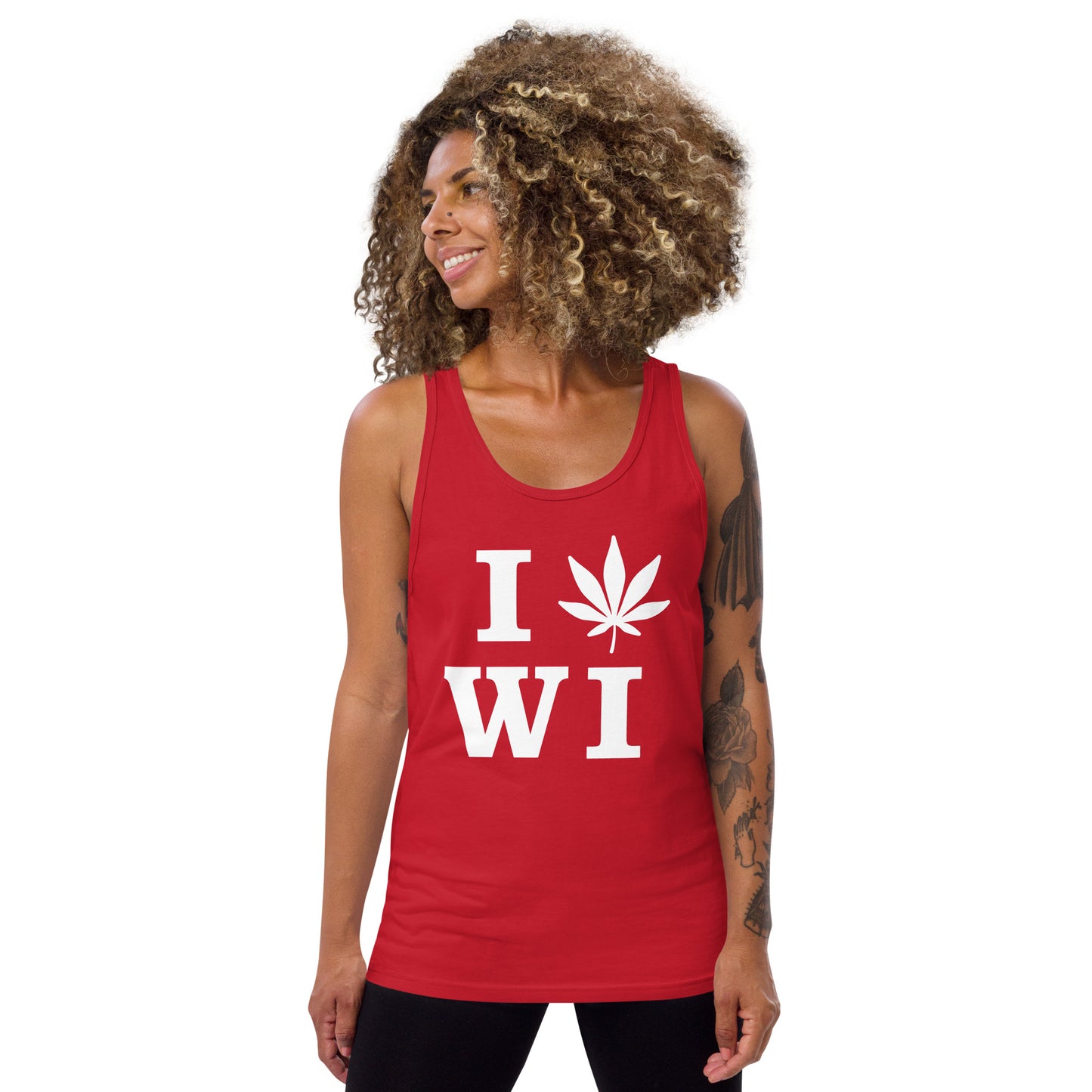 I Leaf WI Wisconsin USA Unisex Tank Top