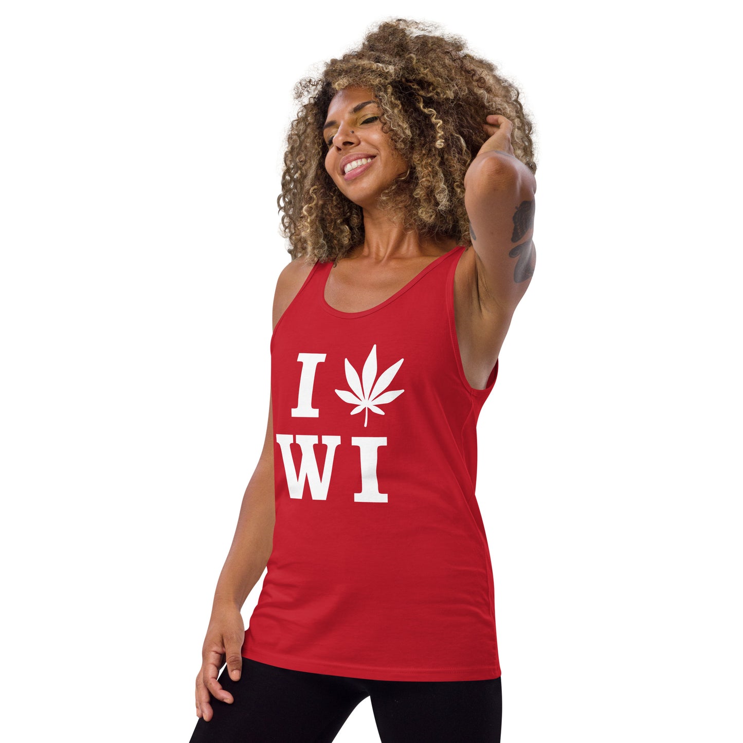 I Leaf WI Wisconsin USA Unisex Tank Top
