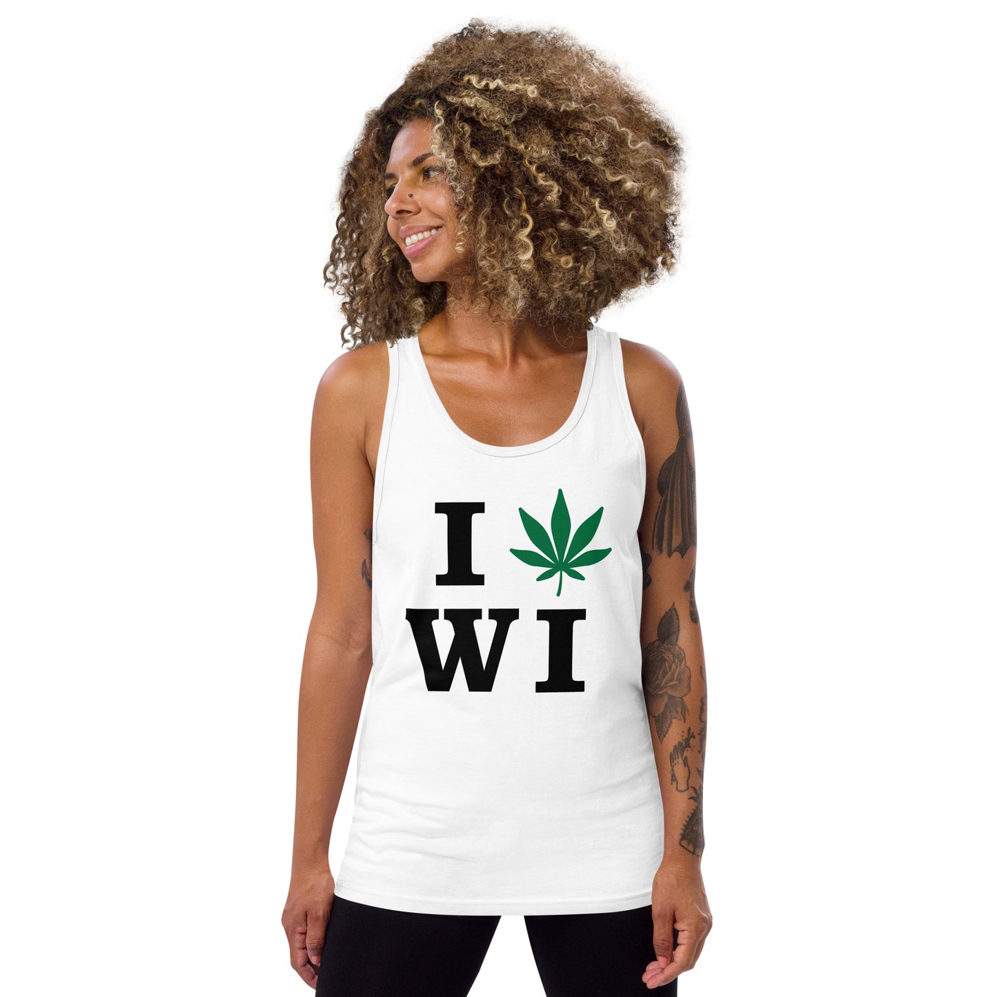 I Leaf WI Wisconsin USA Unisex Tank Top