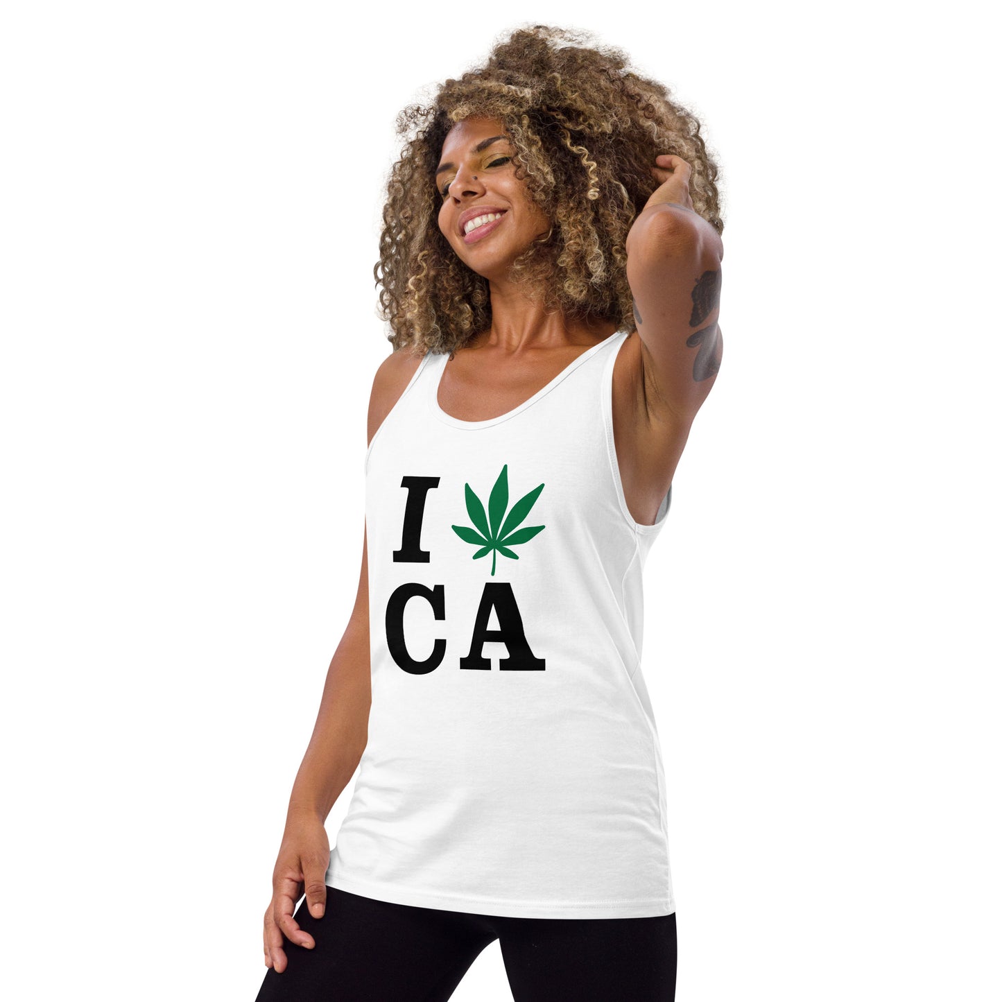 I Leaf CA California USA Unisex Tank Top