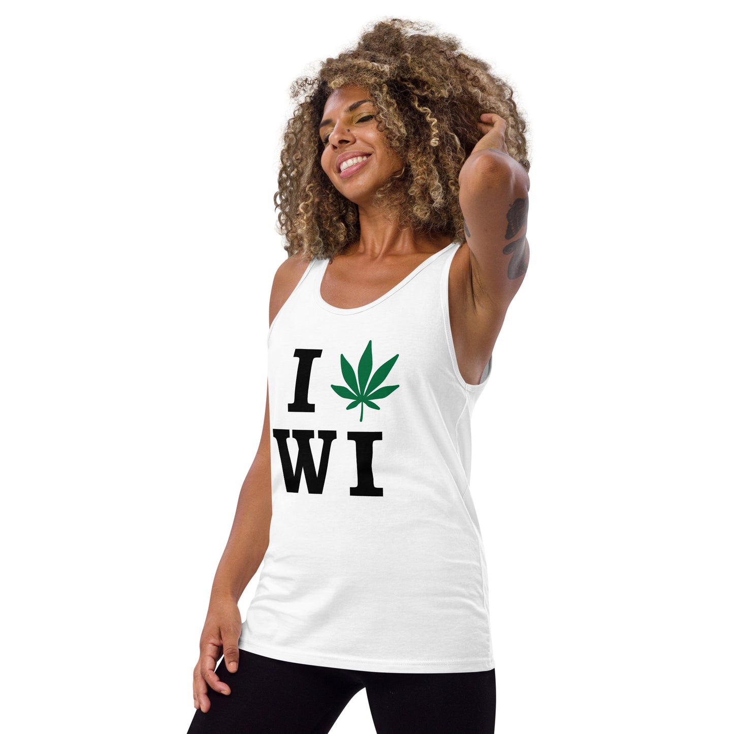 I Leaf WI Wisconsin USA Unisex Tank Top