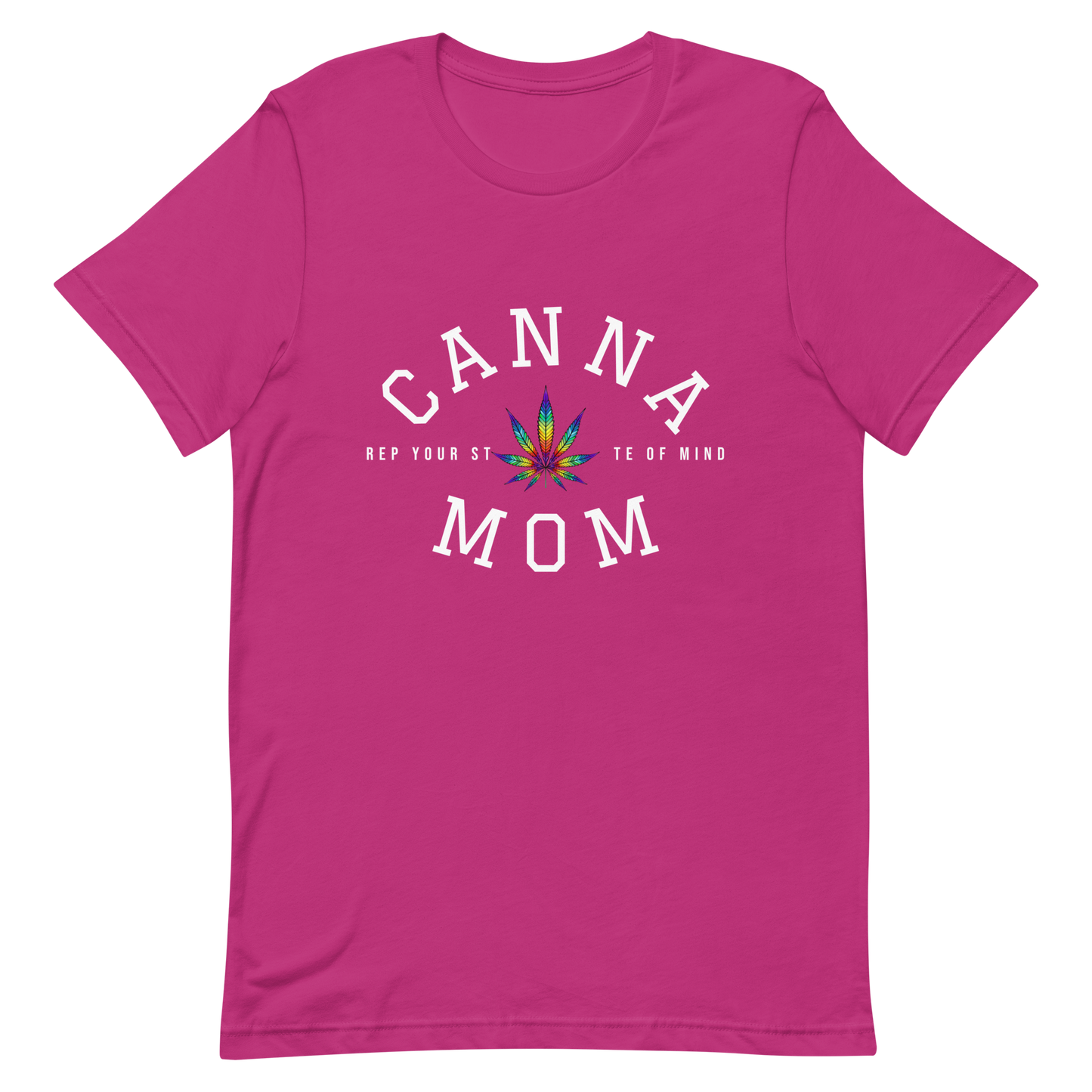 Canna Mom t-shirt in berry pink by Rep Your State of Mind