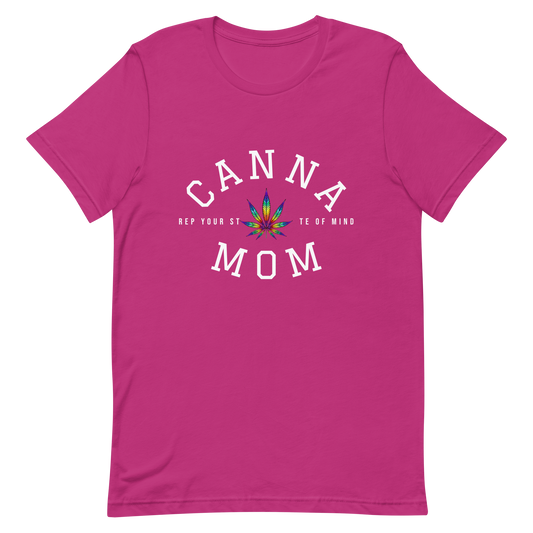 Canna Mom t-shirt in berry pink by Rep Your State of Mind