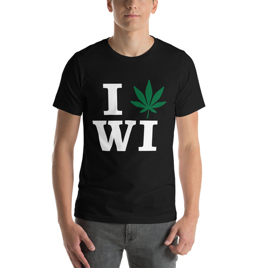 I Leaf WI Wisconsin USA Unisex t-shirt