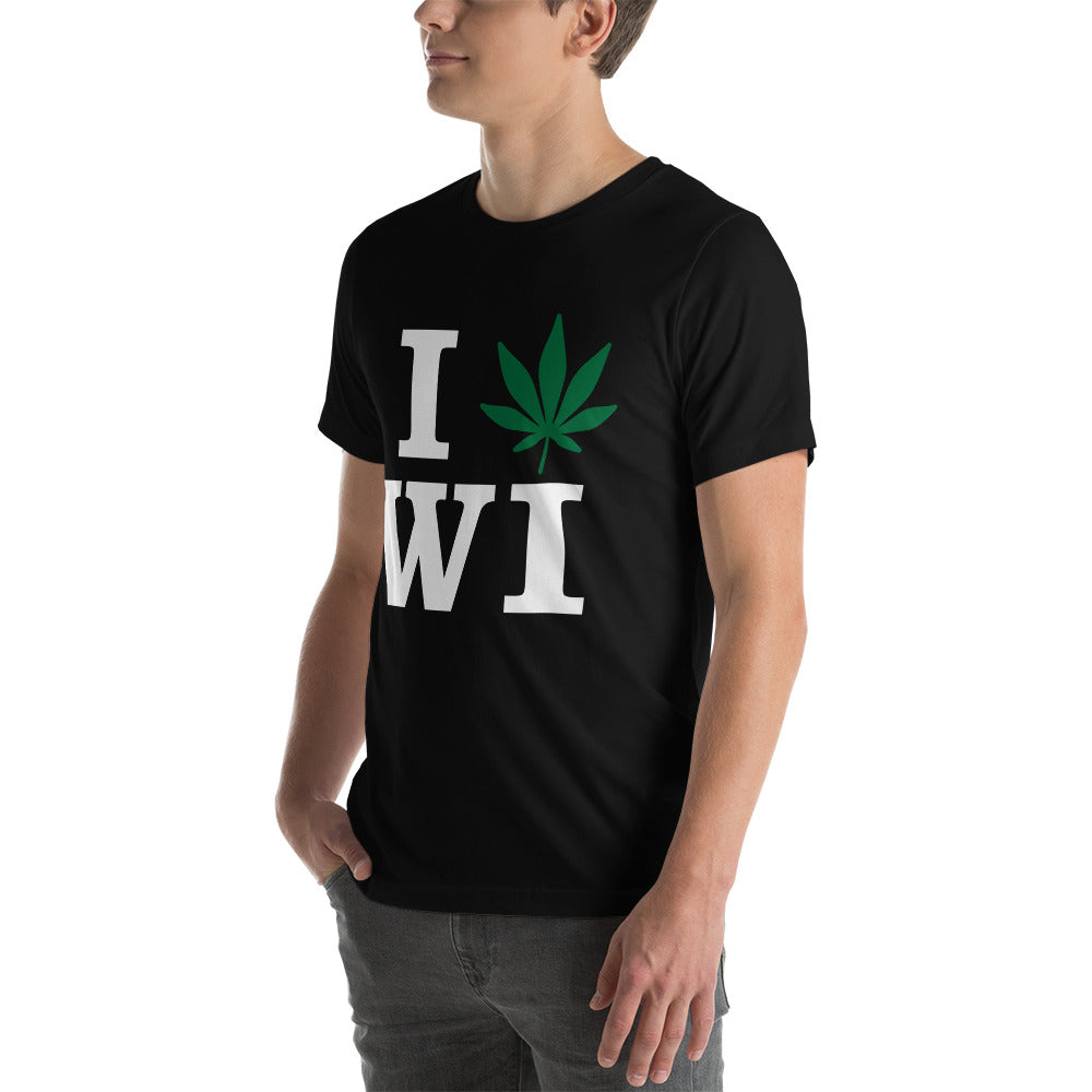 I Leaf WI Wisconsin USA Unisex t-shirt