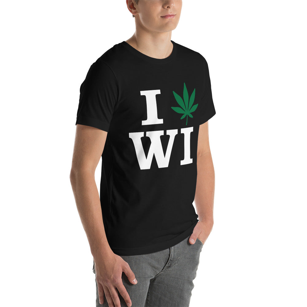 I Leaf WI Wisconsin USA Unisex t-shirt