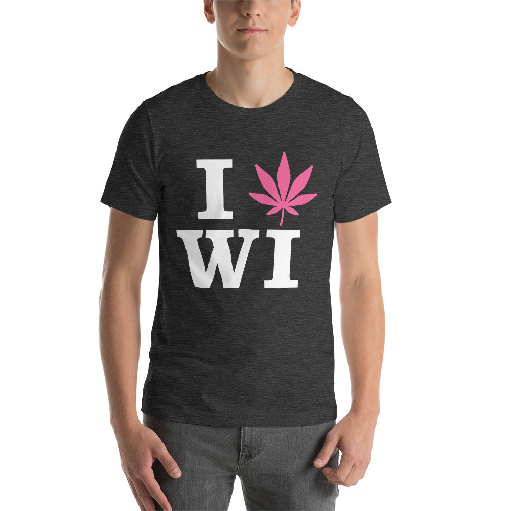 I Leaf WI Wisconsin USA Unisex t-shirt