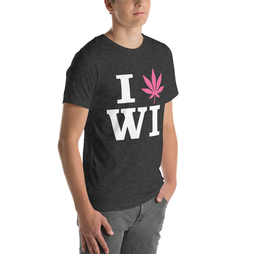 I Leaf WI Wisconsin USA Unisex t-shirt