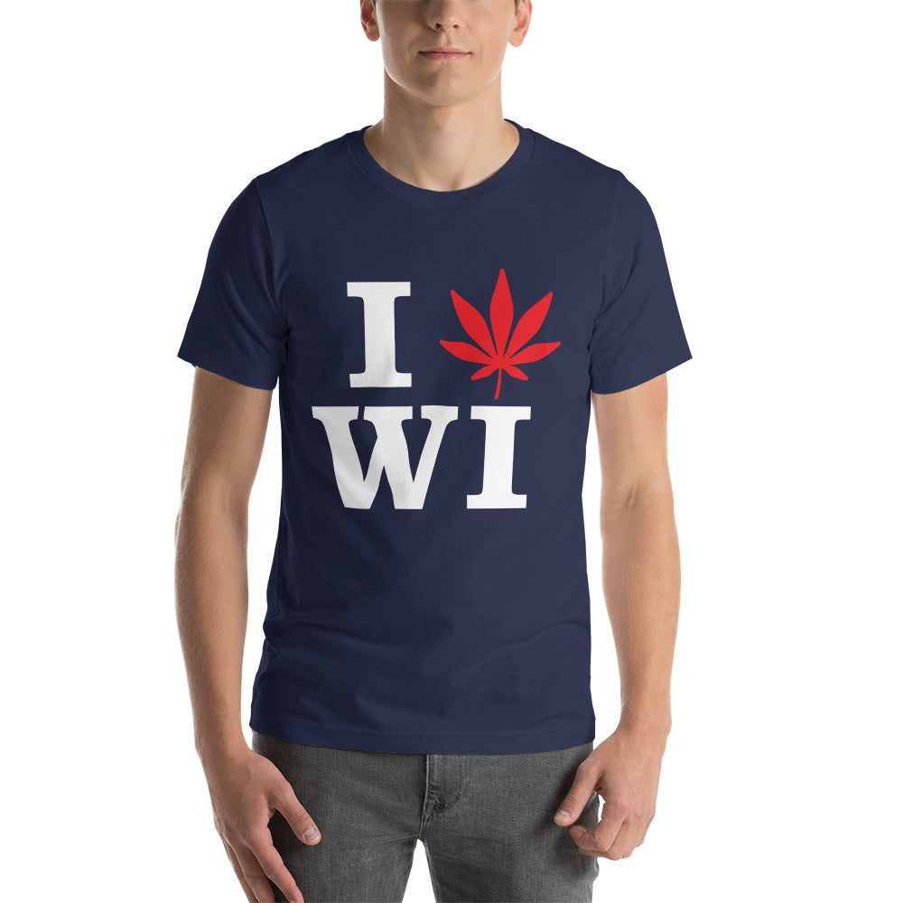 I Leaf WI Wisconsin USA Unisex t-shirt