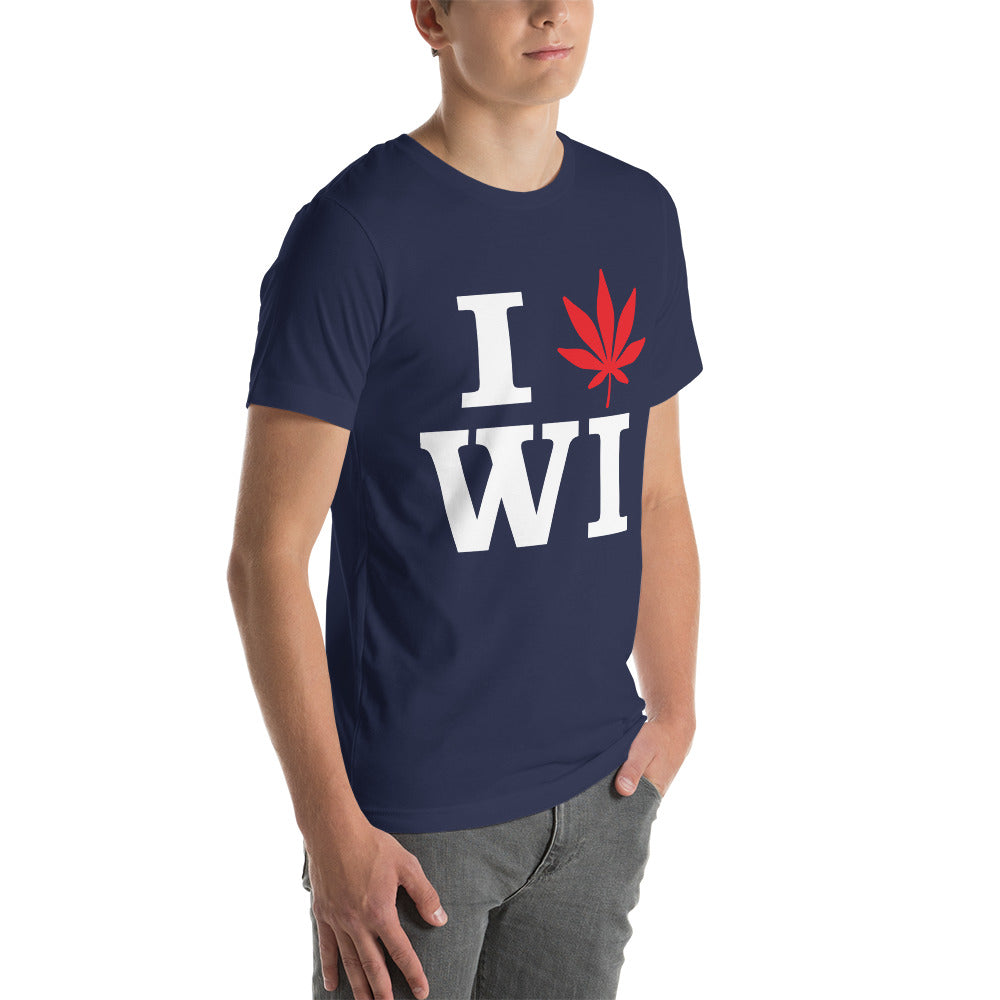 I Leaf WI Wisconsin USA Unisex t-shirt