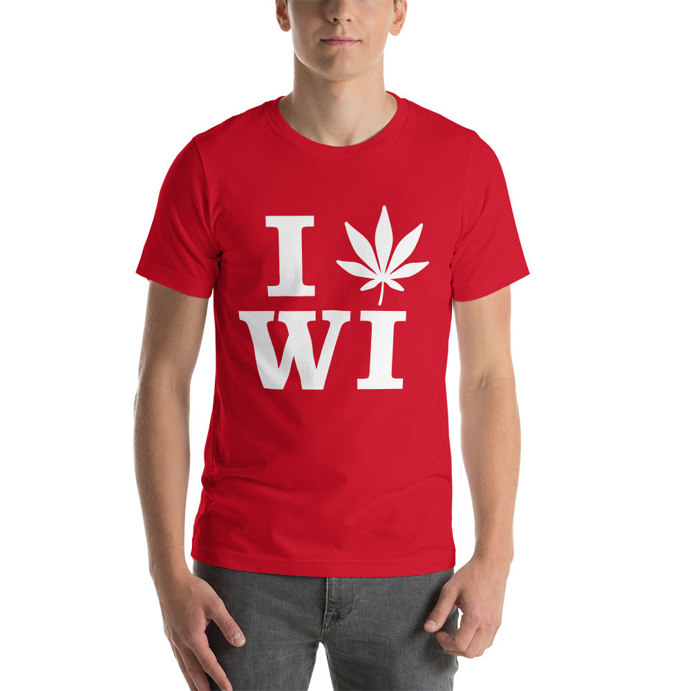 I Leaf WI Wisconsin USA Unisex t-shirt