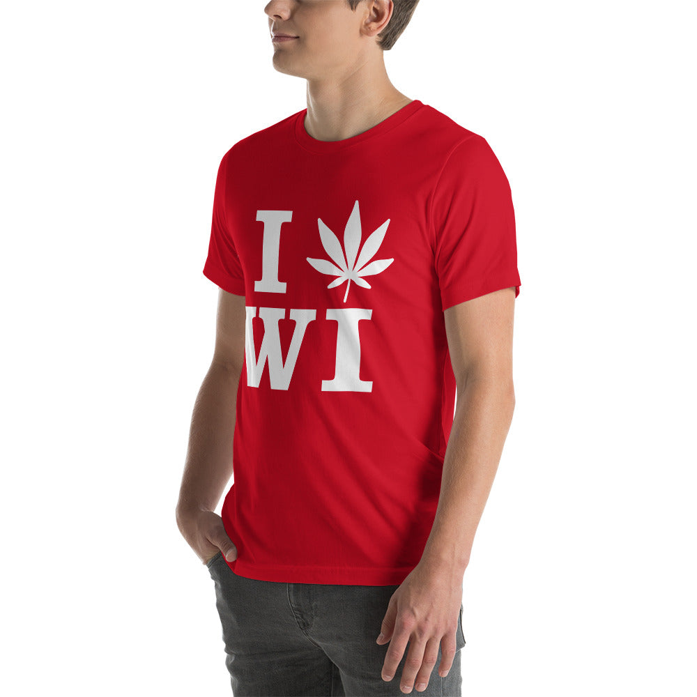 I Leaf WI Wisconsin USA Unisex t-shirt