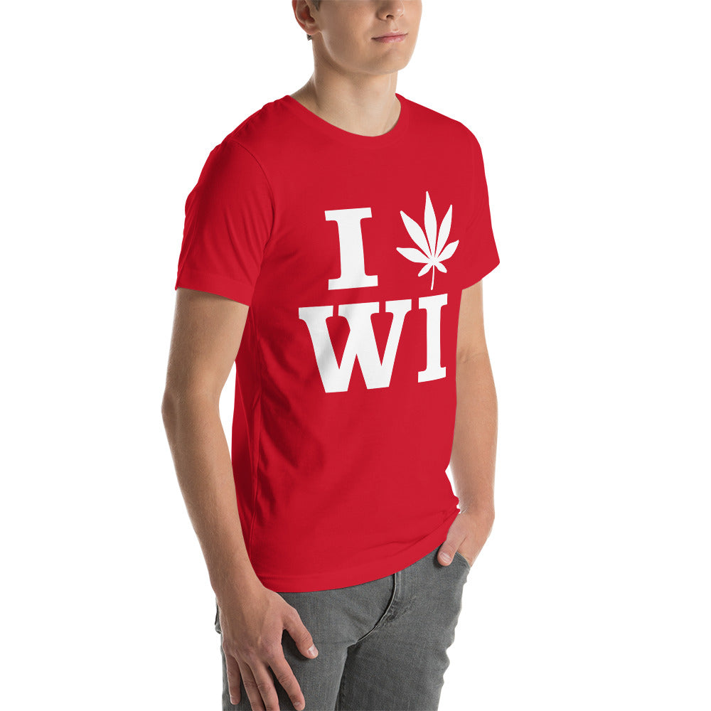 I Leaf WI Wisconsin USA Unisex t-shirt