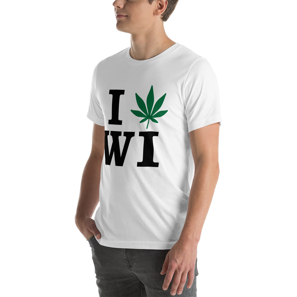 I Leaf WI Wisconsin USA Unisex t-shirt
