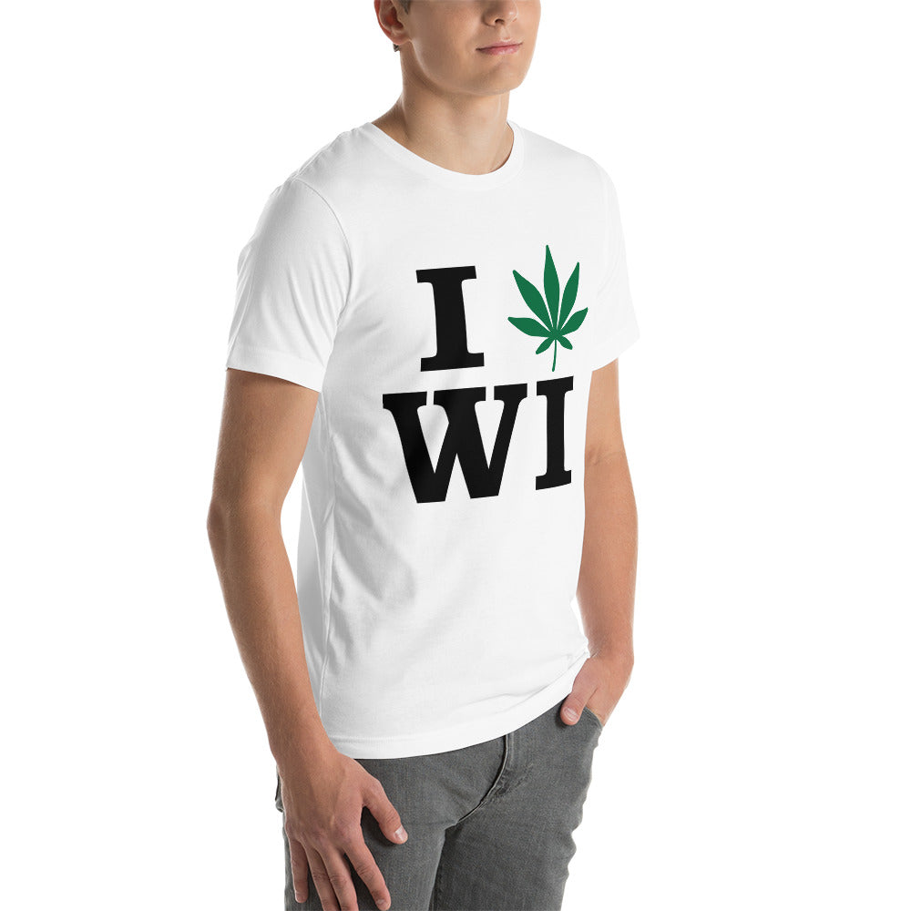 I Leaf WI Wisconsin USA Unisex t-shirt