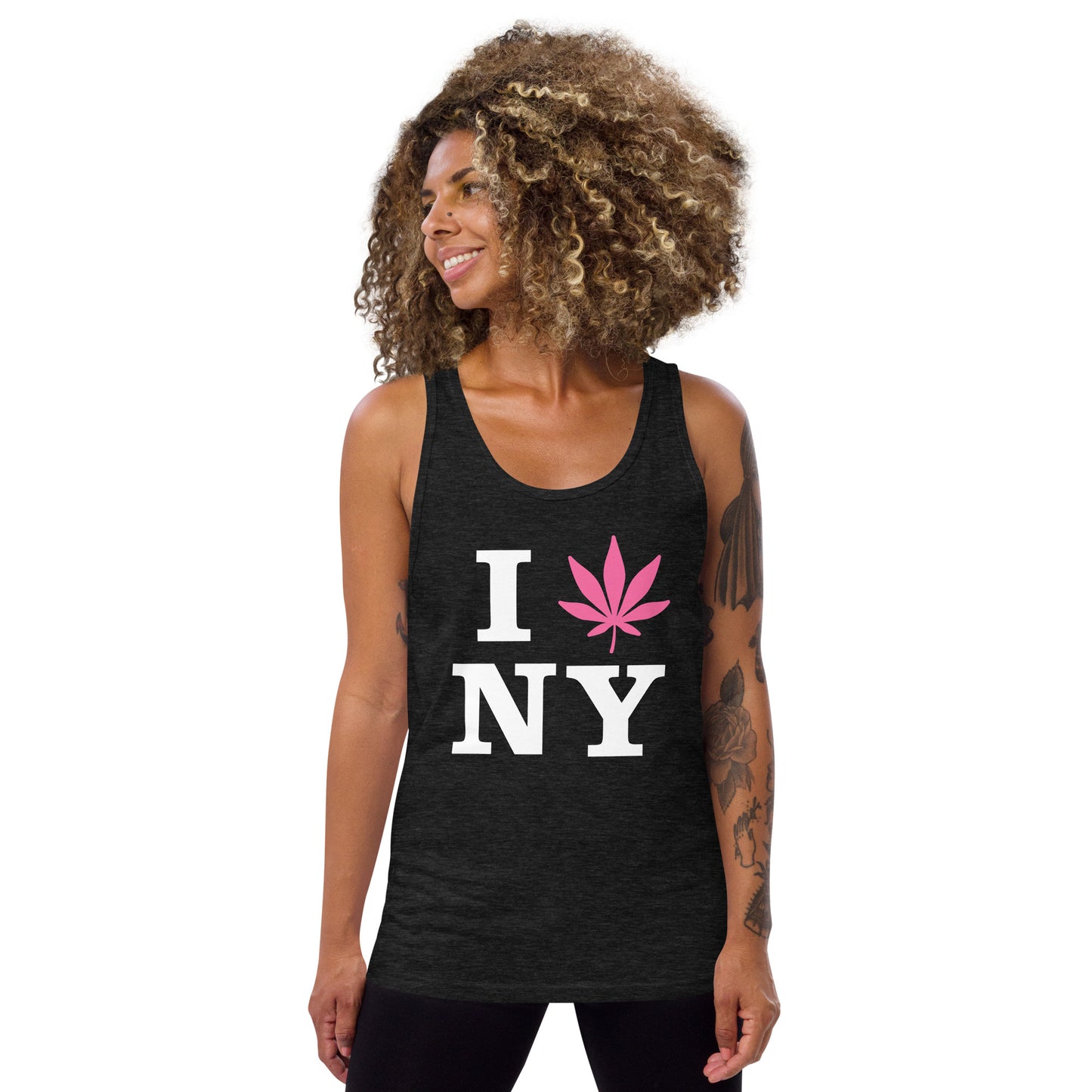 I Leaf NY New York USA Unisex Tank Top Cannabis Weed Pot Marijuana Advocacy