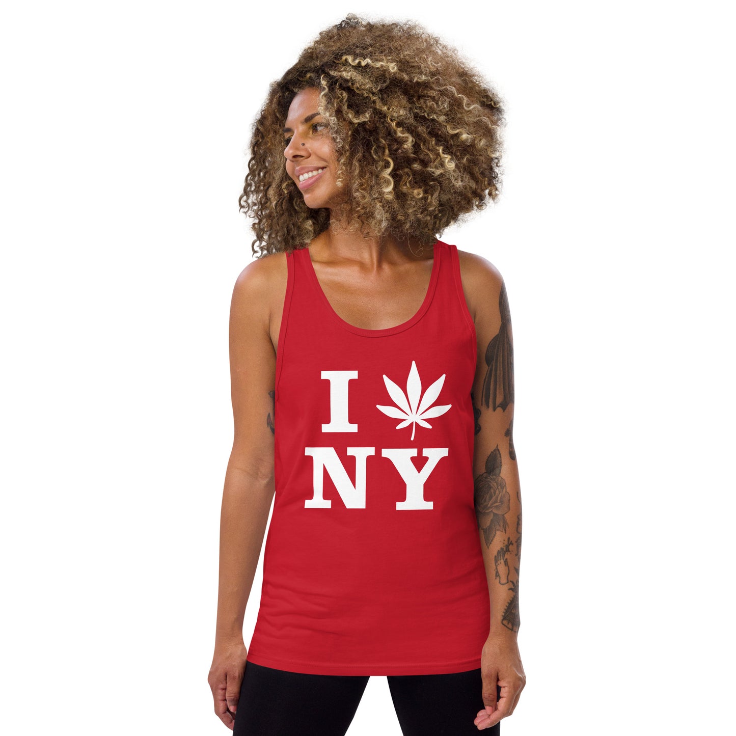 I Leaf NY New York USA Unisex Tank Top Cannabis Weed Pot Marijuana Advocacy