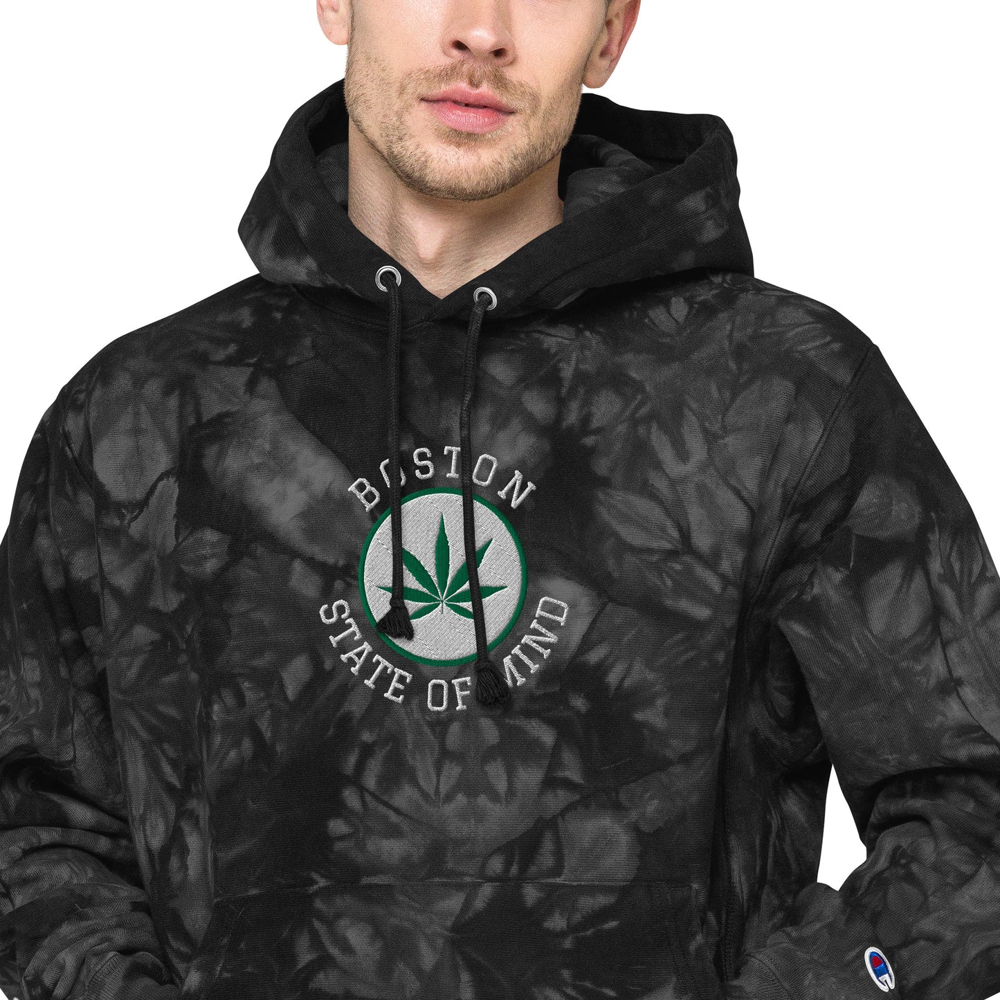 Boston State of Mind Celtics Unisex Champion tie-dye hoodie