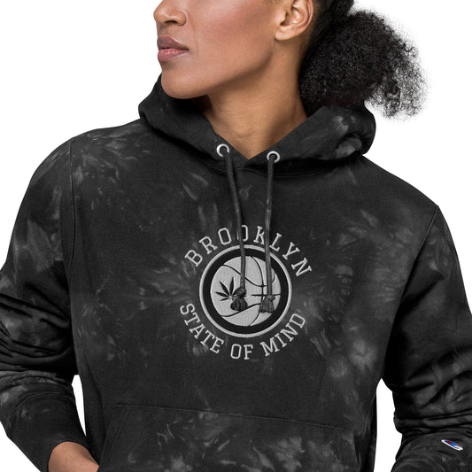 Brooklyn State of Mind Nets Unisex Champion tie-dye hoodie