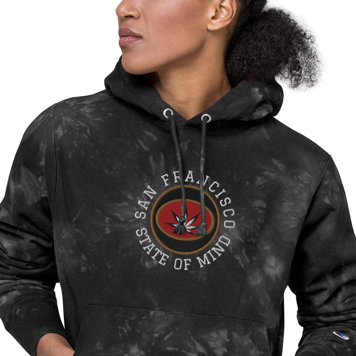 San Francisco State of Mind 49ers Team Unisex Champion tie-dye hoodie