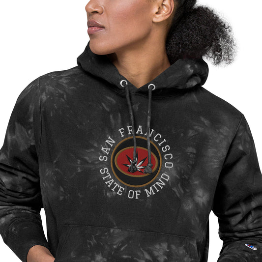 San Francisco State of Mind 49ers Team Unisex Champion tie-dye hoodie