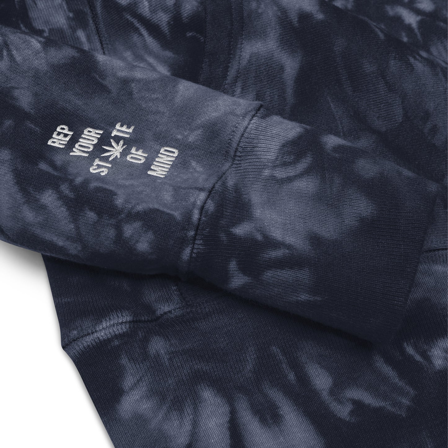 Love Rainbow Leaf Embroidered Unisex Champion tie-dye hoodie