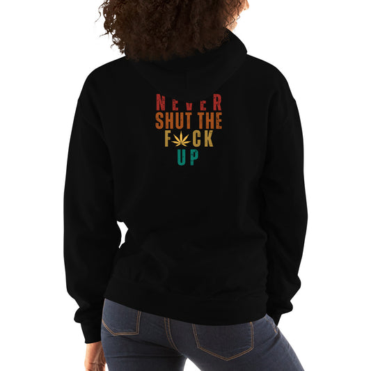 Sunset NSTFU Leaf Unisex Hoodie Cannabis Marijuana Pot Weed Advocacy