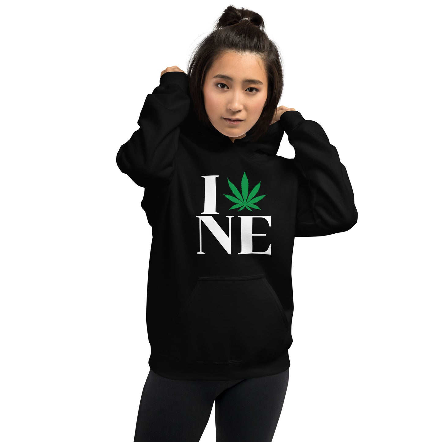 Nebraska I Leaf NE Unisex Hoodie USA Cannabis Marijuana Pot Weed Advocacy