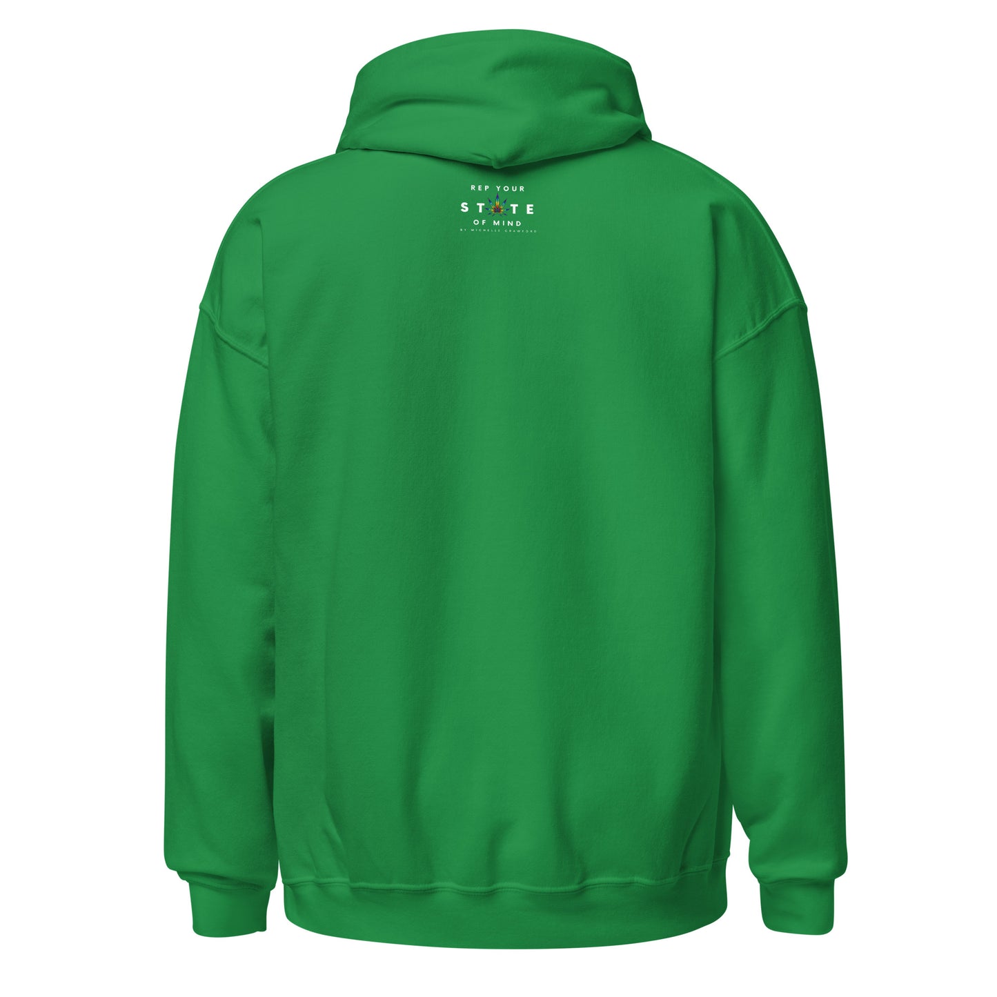 Embroidered I Pink Leaf ME Maine USA Unisex Hoodie Cannabis Marijuana Pot Weed Advocacy