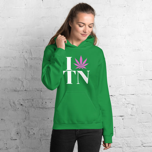 Tennessee I Leaf TN Unisex Hoodie USA Cannabis Marijuana Pot Weed Advocacy