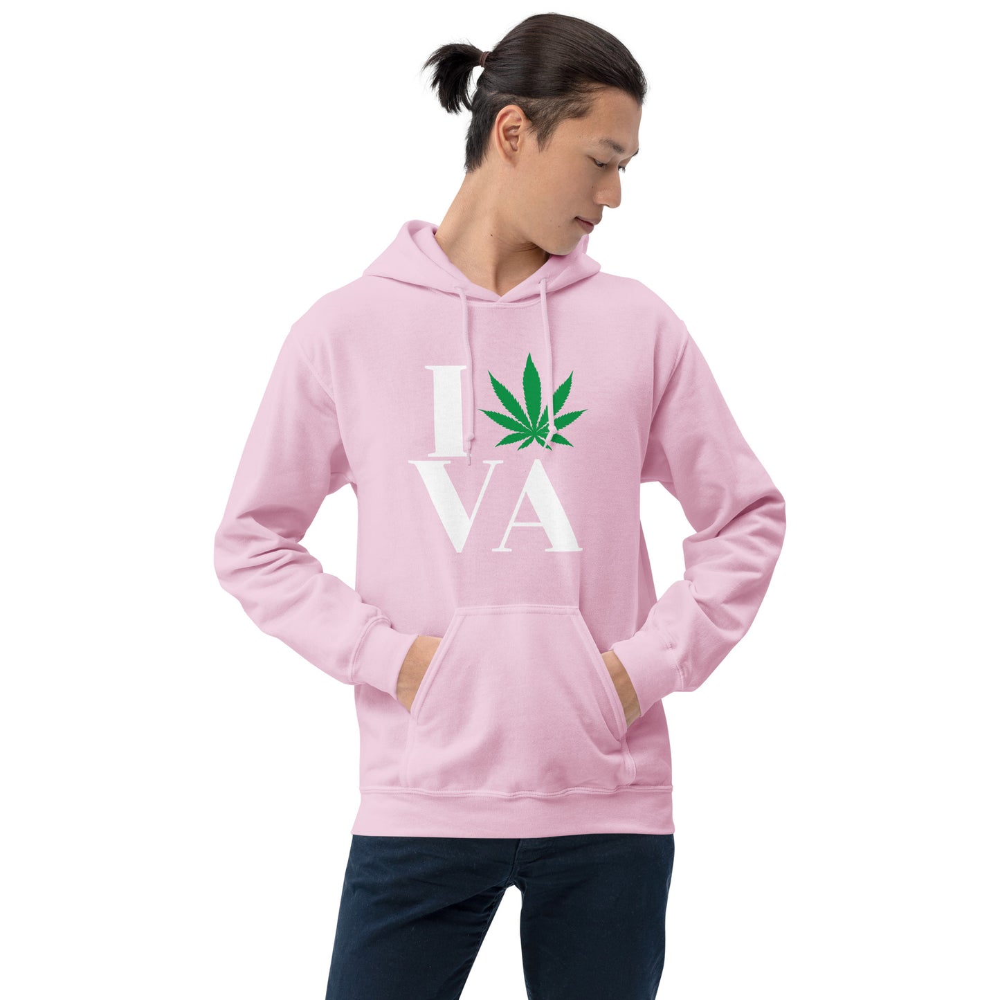 Virginia I Leaf VA Unisex Hoodie USA Cannabis Marijuana Pot Weed Advocacy