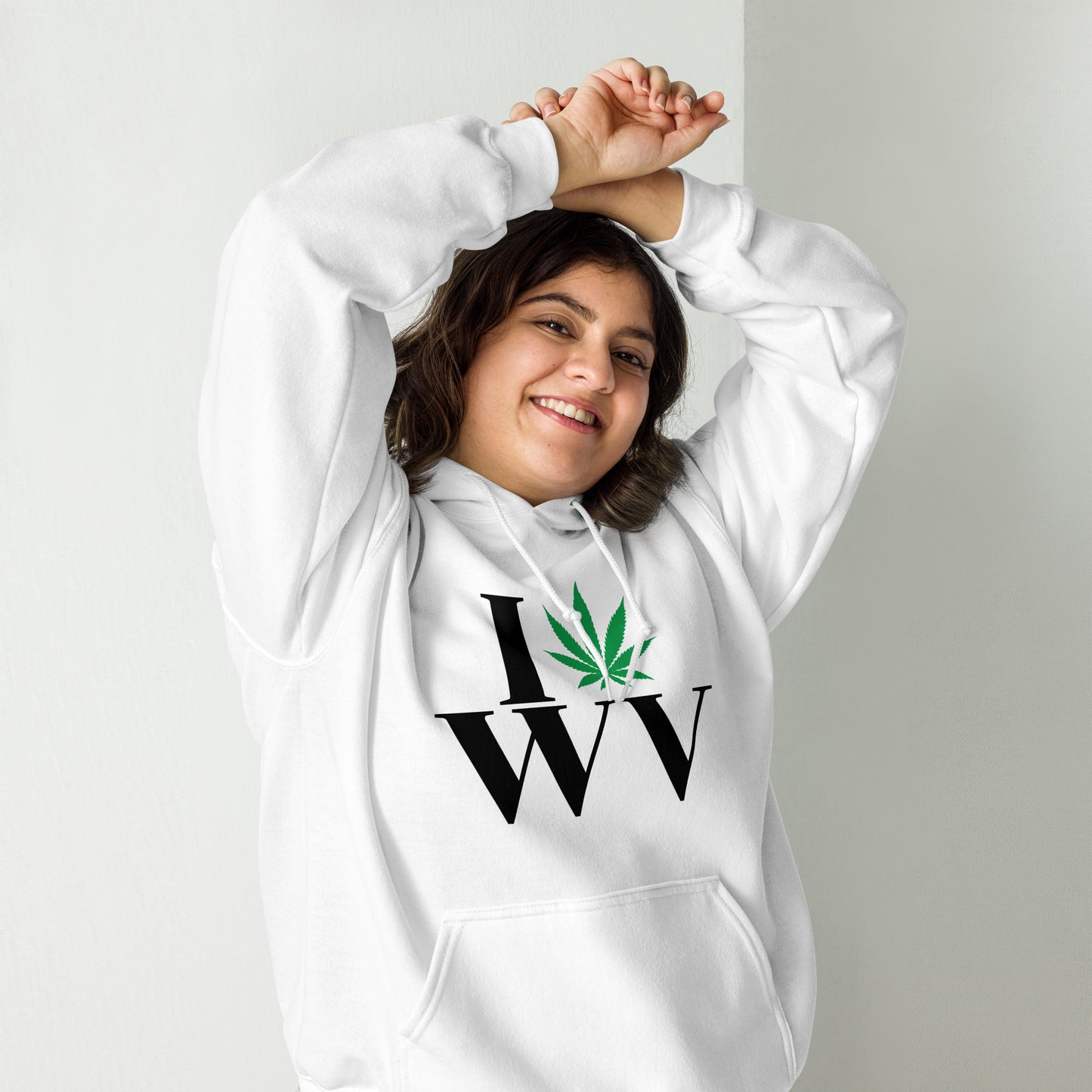 West Virginia I Leaf WV Unisex Hoodie USA Cannabis Marijuana Pot Weed Advocacy