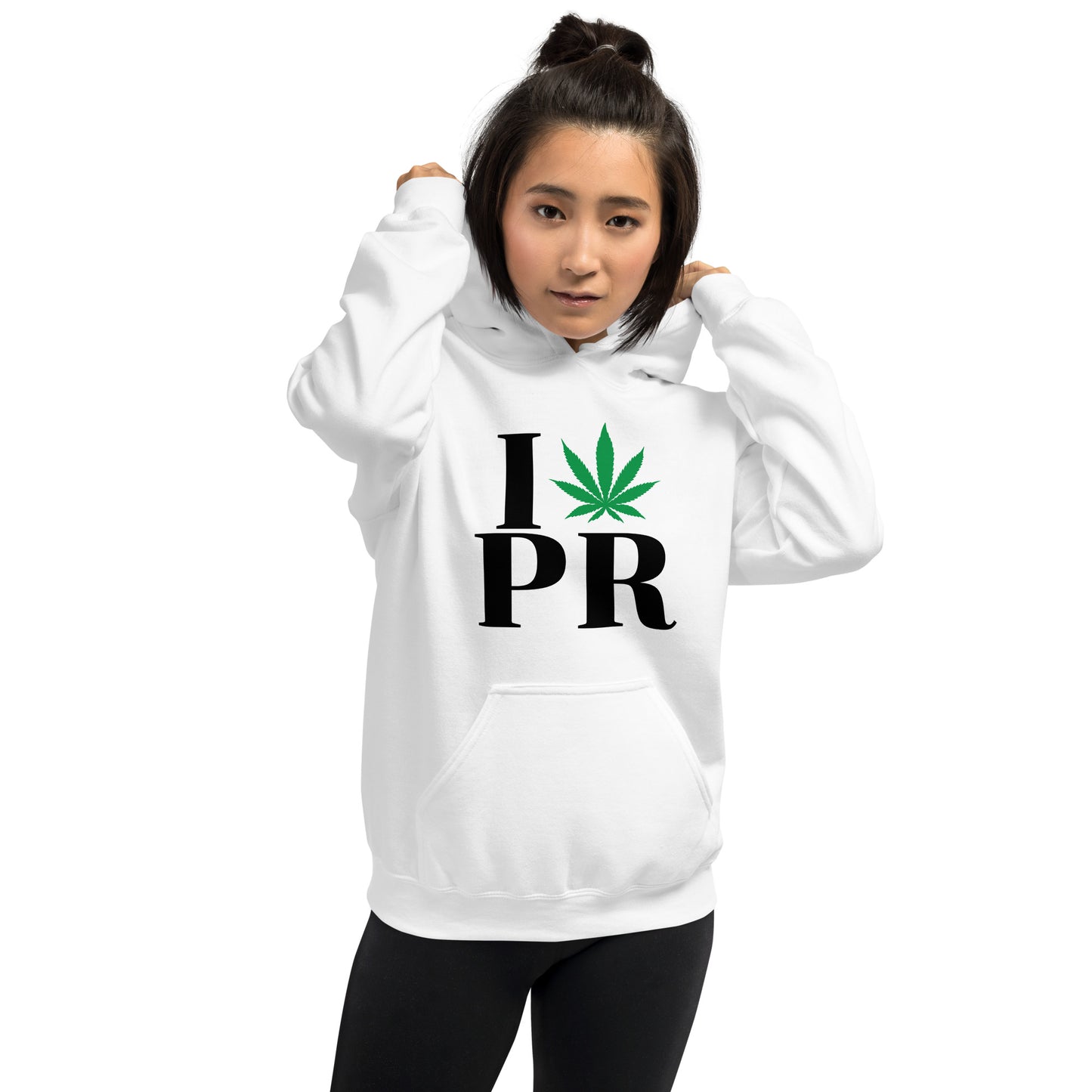 Puerto Rico I Leaf PR Unisex Hoodie USA Cannabis Marijuana Pot Weed Advocacy