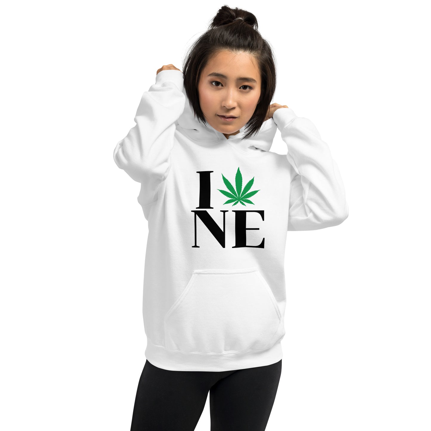Nebraska I Leaf NE Unisex Hoodie USA Cannabis Marijuana Pot Weed Advocacy