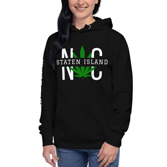 Staten Island NYC Leaf Print Unisex Hoodie