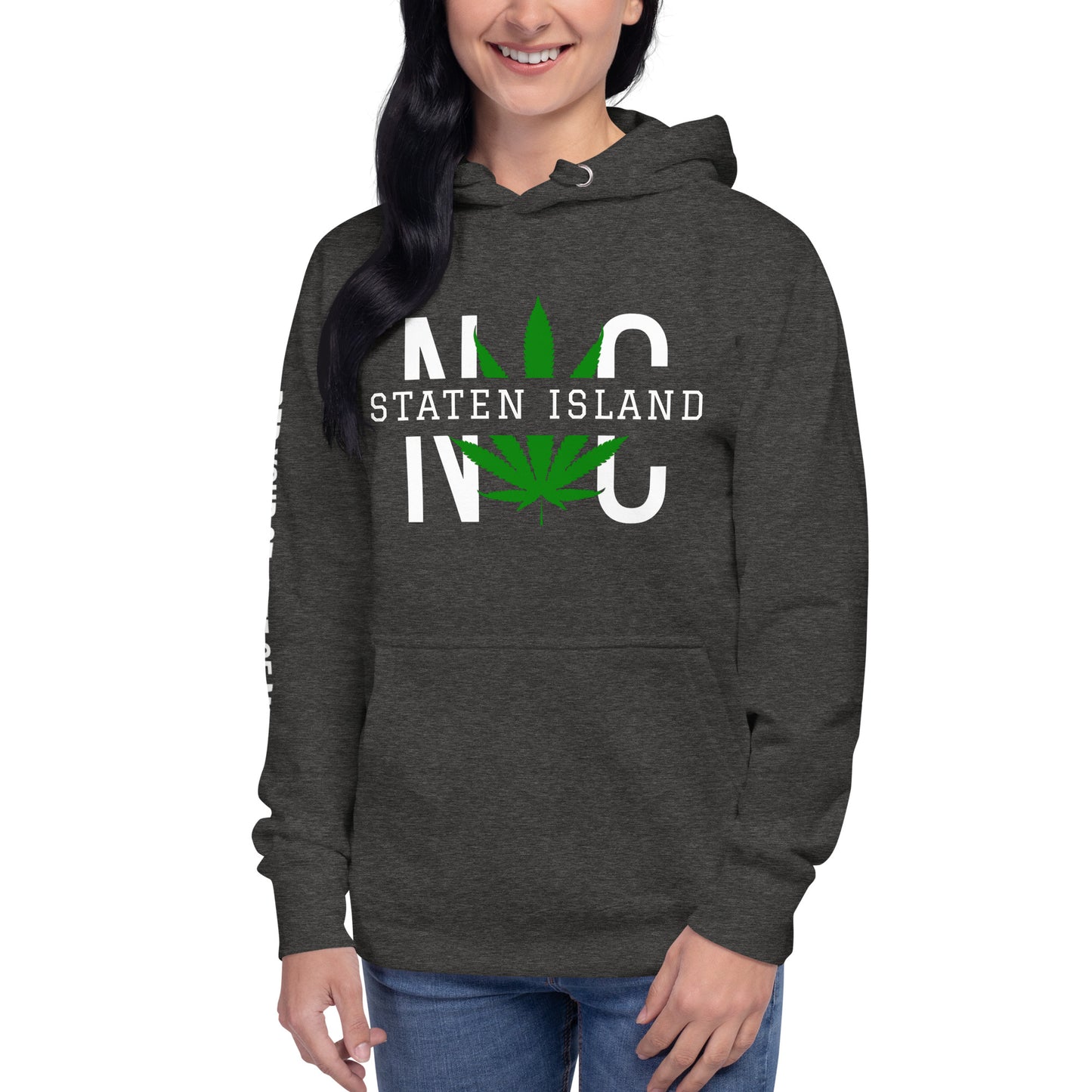 Staten Island NYC Leaf Print Unisex Hoodie