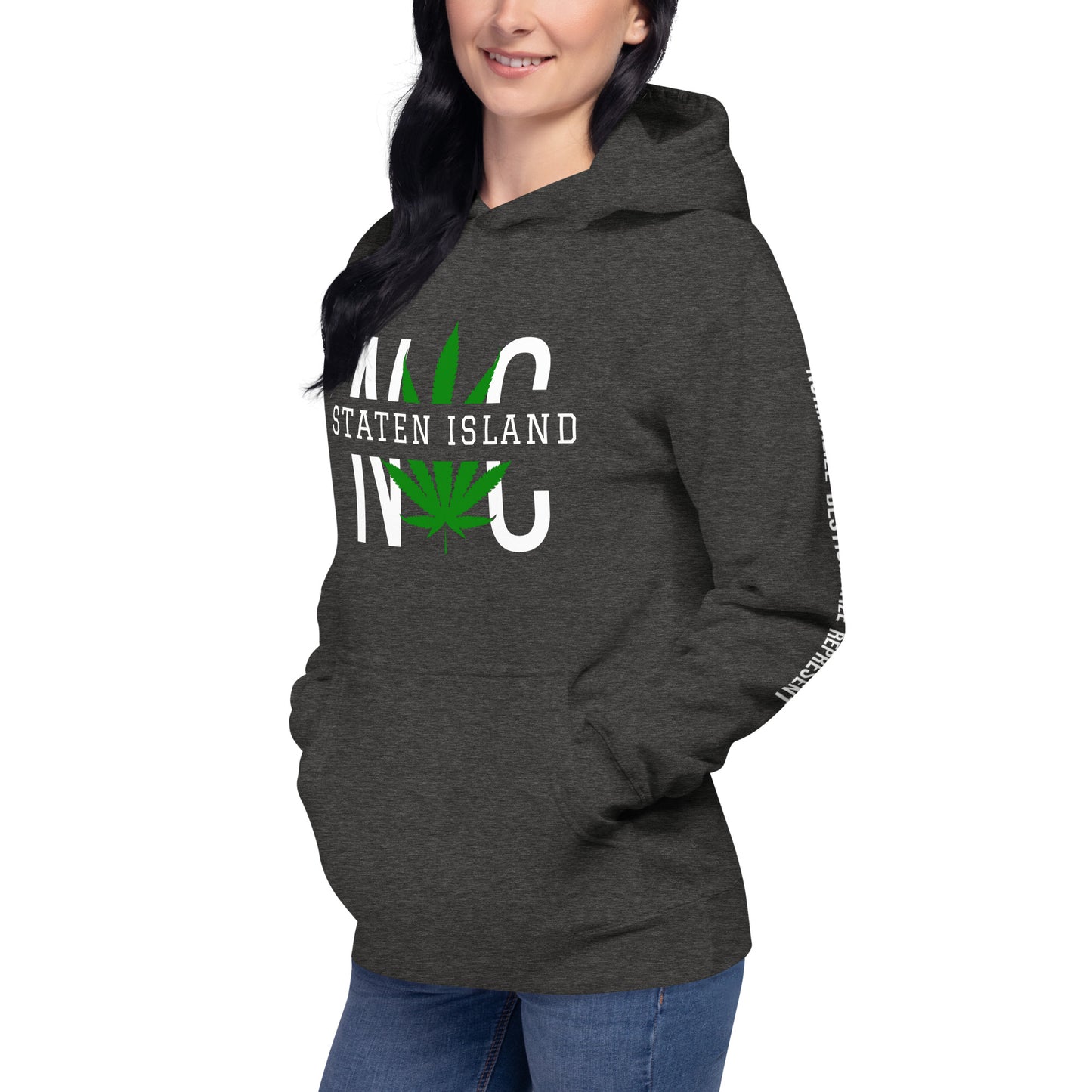 Staten Island NYC Leaf Print Unisex Hoodie