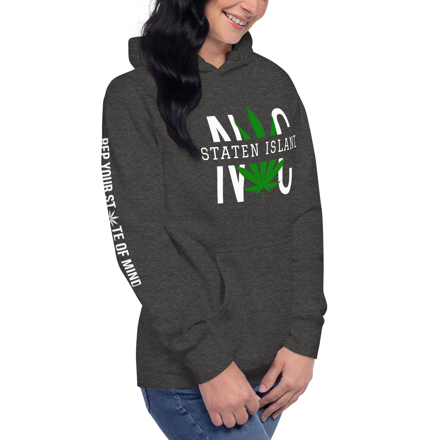 Staten Island NYC Leaf Print Unisex Hoodie