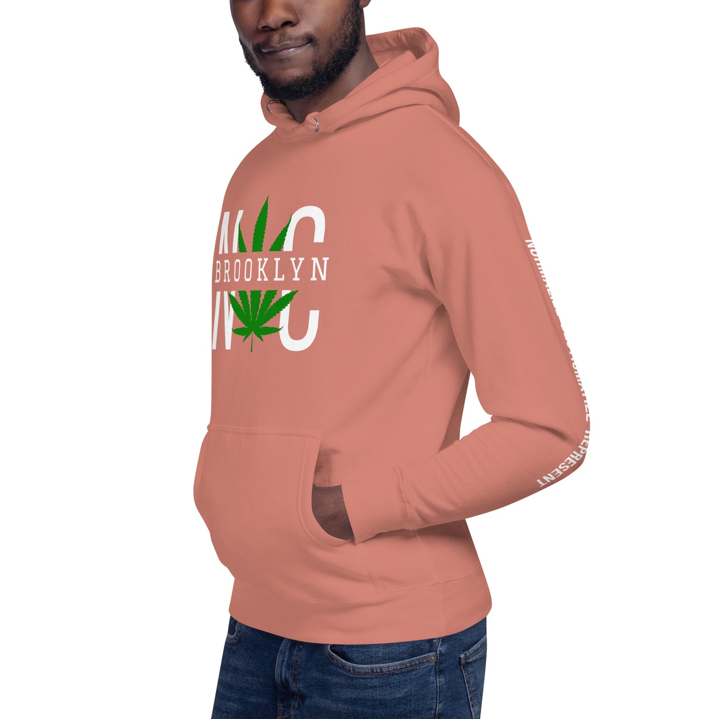 Brooklyn NYC Leaf Print Unisex Hoodie