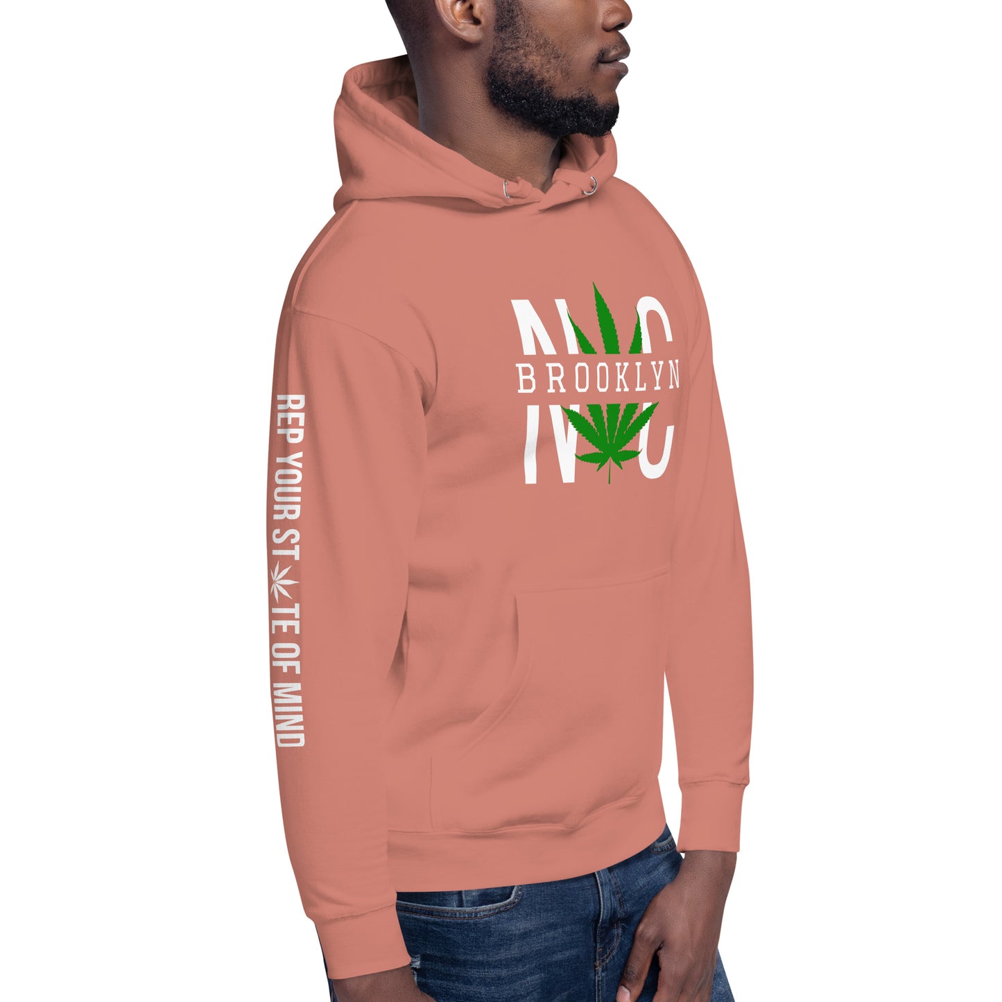 Brooklyn NYC Leaf Print Unisex Hoodie