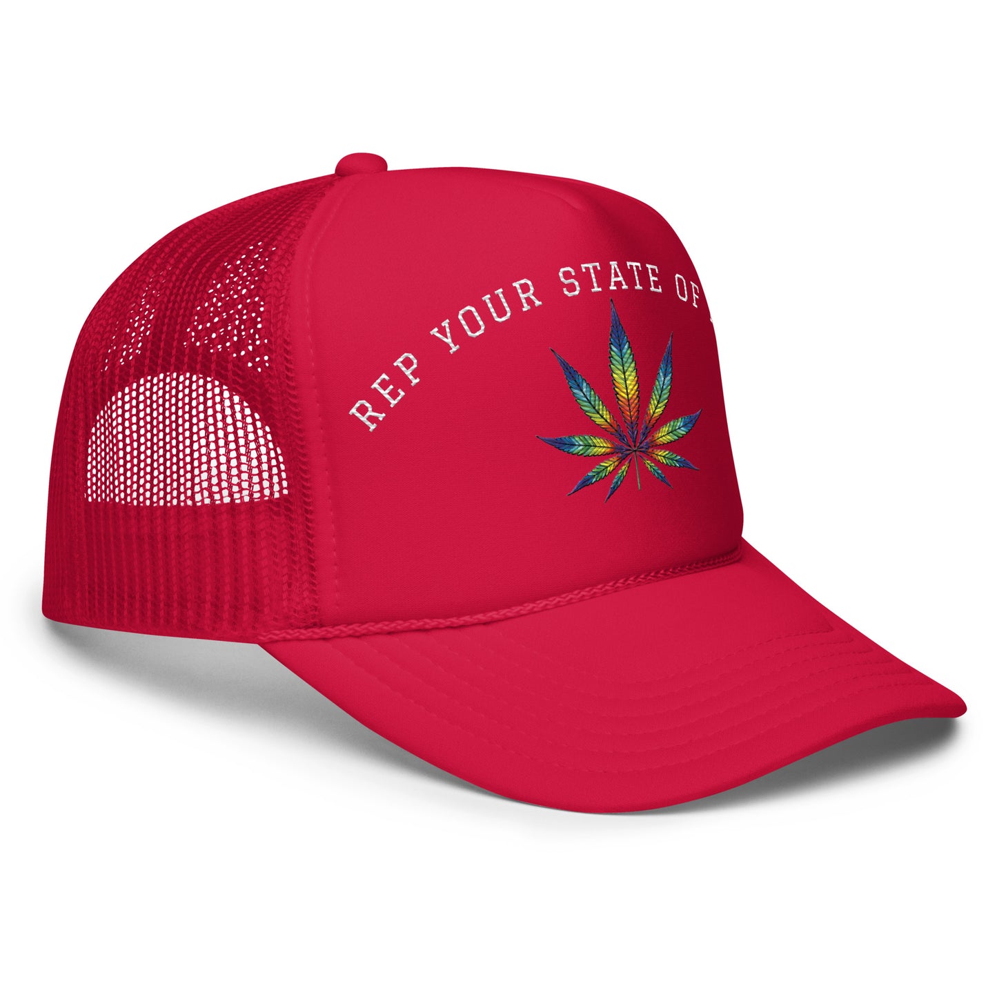 Rainbow Leaf Foam trucker hat