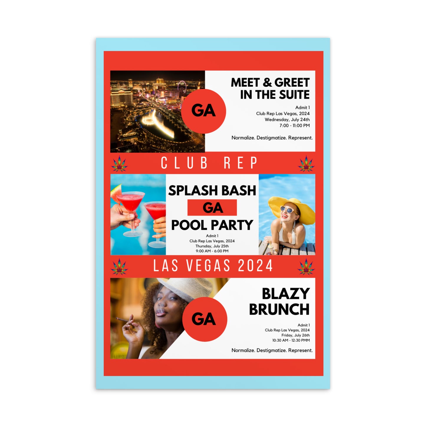 GA Club Rep Las Vegas Ticket - All Events, No VIP Bag