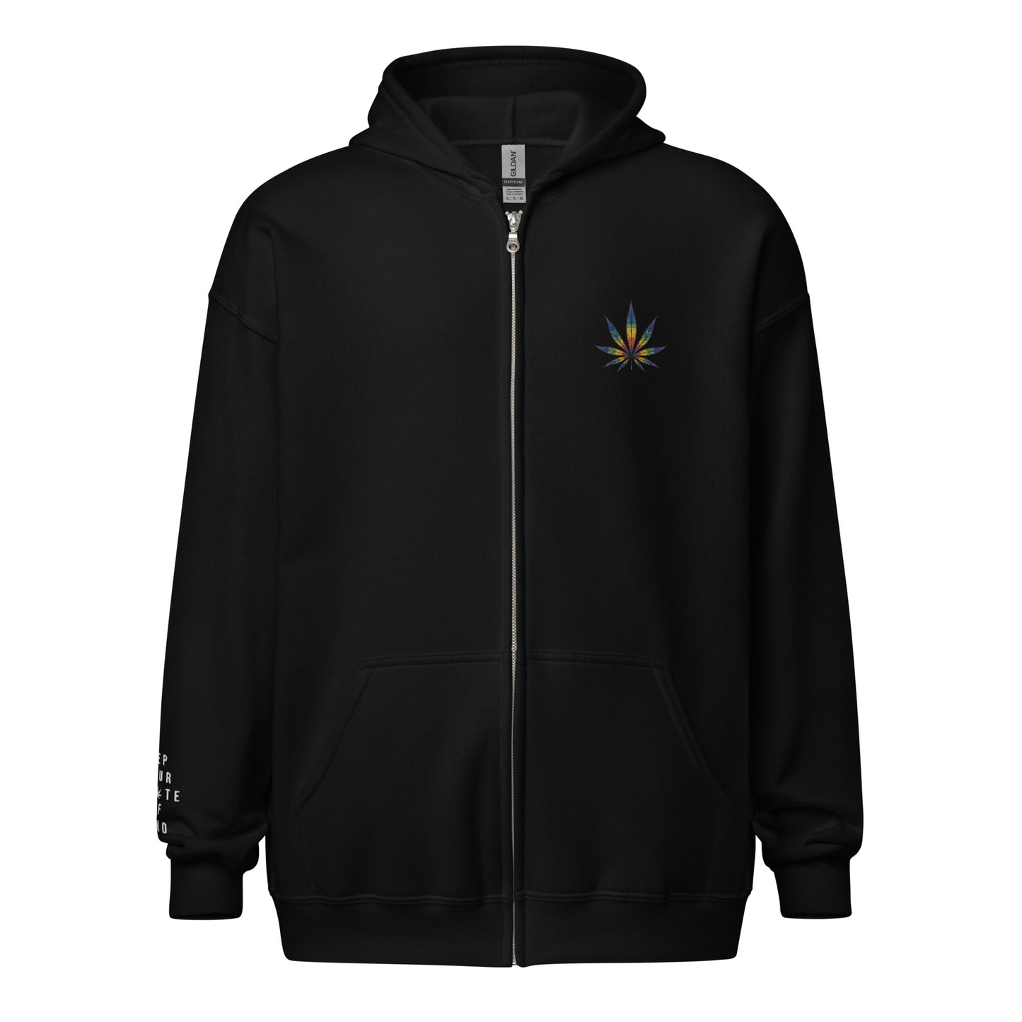 Rainbow Leaf Zip Up Hoodie