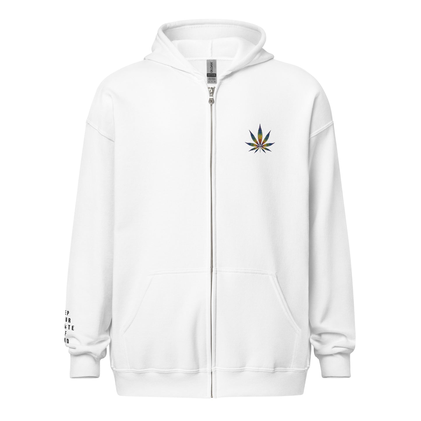 Rainbow Leaf Zip Up Hoodie